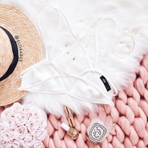 🌸5 for $20🌸 White Strappy Back Bralette